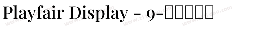 Playfair Display - 9字体转换